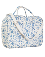 Mala Baby | Floral Jardim Azul Claro + Listrado Azul Claro