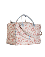 Mala Básica | Floral Jardim Rose + Xadrez Azul Claro