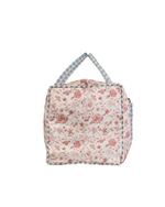 Mala Básica | Floral Jardim Rose + Xadrez Azul Claro