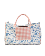 Mala Básica | Floral Jardim Azul Claro + Xadrez Rose