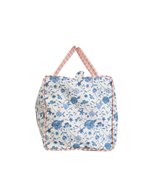 Mala Básica | Floral Jardim Azul Claro + Xadrez Rose