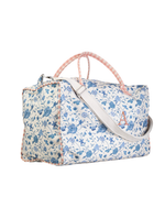 Mala Básica | Floral Jardim Azul Claro + Xadrez Rose