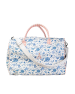 Mala Básica | Floral Jardim Azul Claro + Xadrez Rose