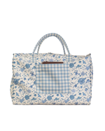 Mala Básica | Floral Jardim Azul Claro + Xadrez Azul Claro