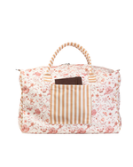 Mala Básica | Floral Jardim Rose + Listrado Kraft