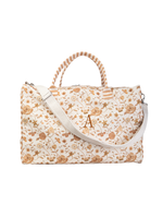 Mala Básica | Floral Jardim Kraft + Listrado Kraft