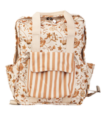 Mochila Adulto | Floral Jardim Kraft + Listrado Kraft