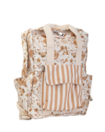 Mochila Adulto | Floral Jardim Kraft + Listrado Kraft