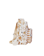 Mochila Petit  | Floral Jardim Kraft + Listrado Kraft