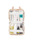 Necessaire 2 Lados | Floral Jardim Kraft + Listrado Rose