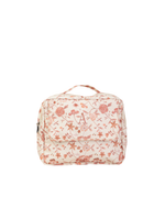 Necessaire 2 Zíperes | Floral Jardim Rose + Listrado Rose