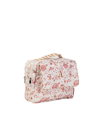 Necessaire 2 Zíperes | Floral Jardim Rose + Listrado Kraft