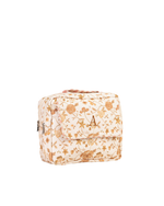 Necessaire 2 Zíperes | Floral Jardim Kraft + Listrado Rose