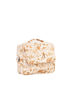 Necessaire 2 Zíperes | Floral Jardim Kraft + Listrado Kraft