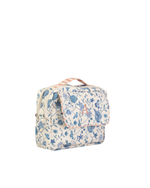 Necessaire 2 Zíperes | Floral Jardim Azul Claro + Listrado Rose