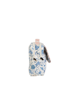 Necessaire 2 Zíperes | Floral Jardim Azul Claro + Listrado Rose