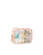 Necessaire Com Visor | Floral Jardim Rose + Listrado Rose