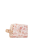 Necessaire Pequena | Floral Jardim Rose + Listrado Kraft