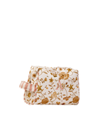 Necessaire Pequena | Floral Jardim Kraft + Listrado Rose