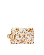 Necessaire Pequena | Floral Jardim Kraft + Listrado Kraft