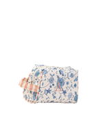 Necessaire Pequena | Floral Jardim Azul Claro + Listrado Rose