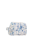 Necessaire Pequena | Floral Jardim Azul Claro + Listrado Azul Claro