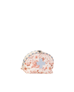 Necessaire Remédios | Floral Jardim Rose + Listrado Azul Claro