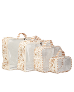 Organizador De Mala | Floral Jardim Kraft + Listrado Kraft