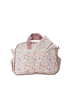 Bolsa Baby | Floral Cru + Listrado Vinho
