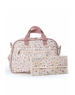 Bolsa Baby | Floral Cru + Listrado Vinho