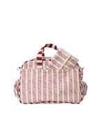 Bolsa Baby | Mini Florzinhas + Listrado Vinho