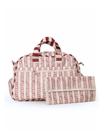Bolsa Baby | Mini Florzinhas + Listrado Vinho
