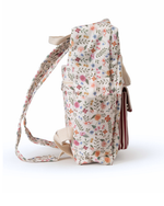 Mochila Adulto | Floral Cru + Listrado Vinho
