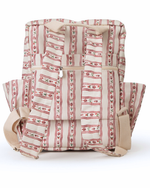 Mochila Adulto | Mini Florzinhas + Listrado Vinho