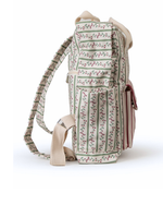 Mochila Adulto | Raminho De Flor + Listrado Vinho
