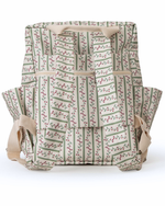 Mochila Adulto | Raminho De Flor + Listrado Vinho
