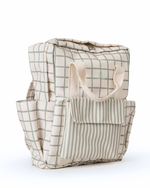 Mochila Adulto | Vichy Verde Menta + Listrado Verde Menta