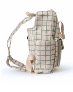 Mochila Adulto | Vichy Verde Menta + Listrado Verde Menta