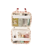 Necessaire 2 Lados | Mini Florzinhas + Listrado Vinho