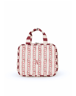 Necessaire 2 Lados | Mini Florzinhas + Listrado Vinho