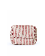 Necessaire 2 Zíperes | Mini Florzinhas + Listrado Vinho