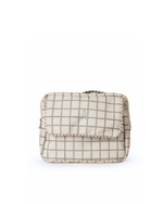 Necessaire 2 Zíperes | Vichy Verde Menta + Listrado Verde Menta