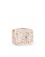 Necessaire Cabide | Floral Cru + Listrado Vinho