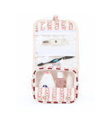 Necessaire Cabide | Mini Florzinhas + Listrado Vinho