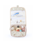Necessaire Cabide | Raminho De Flor + Listrado Vinho