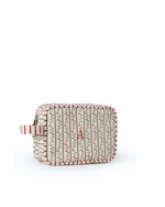Necessaire Estojo | Raminho De Flor + Listrado Vinho