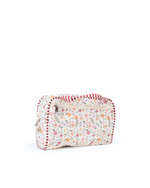 Necessaire Malinha | Floral Cru + Listrado Vinho
