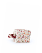 Necessaire Petit | Floral Cru + Listrado Vinho