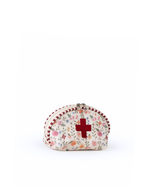 Necessaire Remédios | Floral Cru + Listrado Vinho