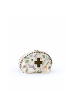 Necessaire Remédios | Safari + Listrado Verde Escuro